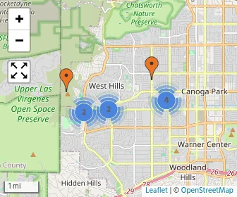 Area schools map